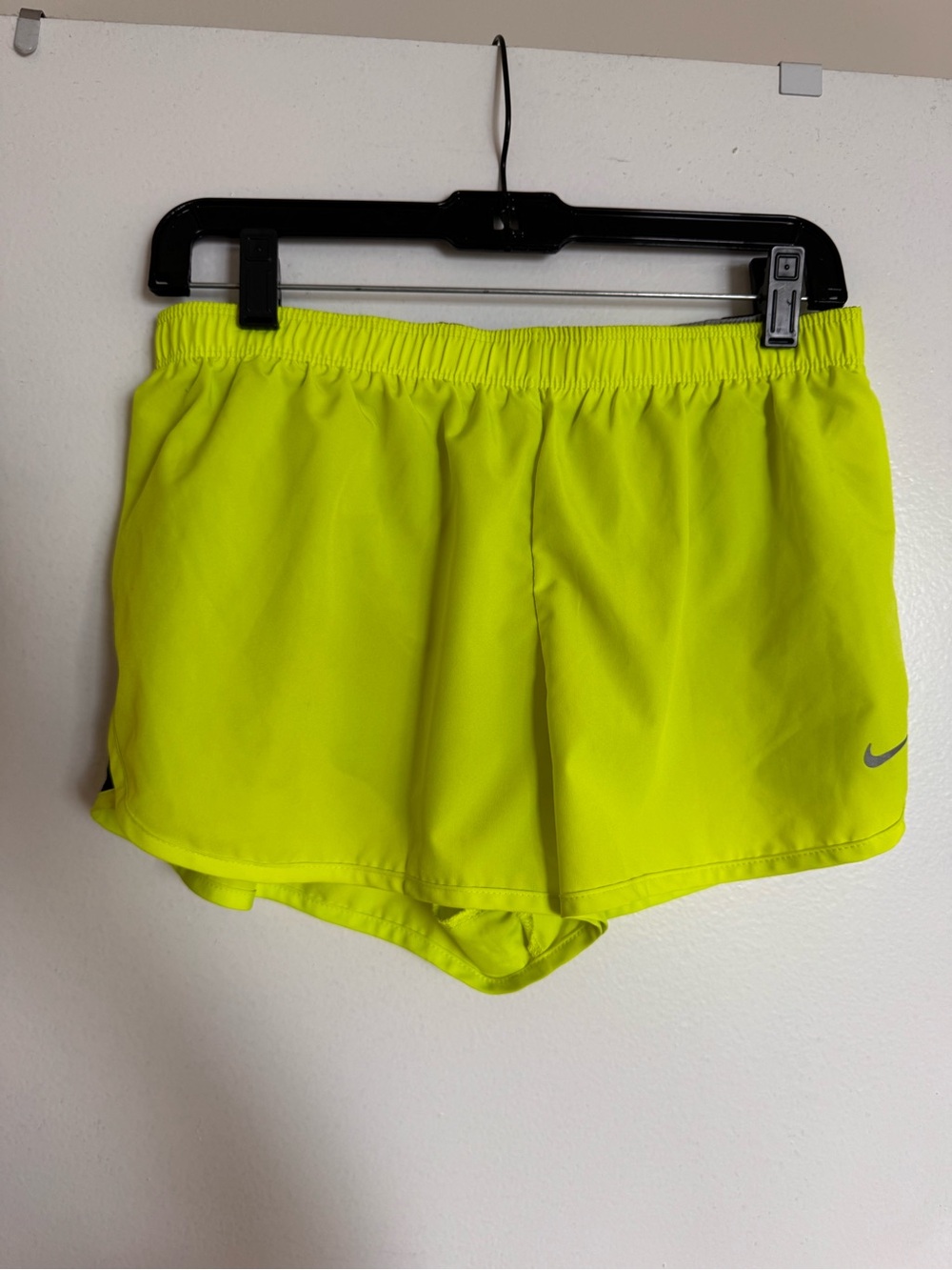 Nike Women's Neon Yellow Athletic Running Shorts